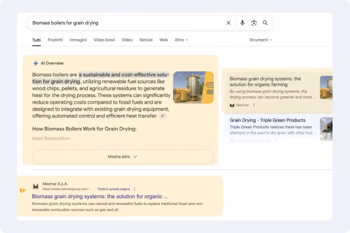 Visibilità nelle AI Overviews di Google